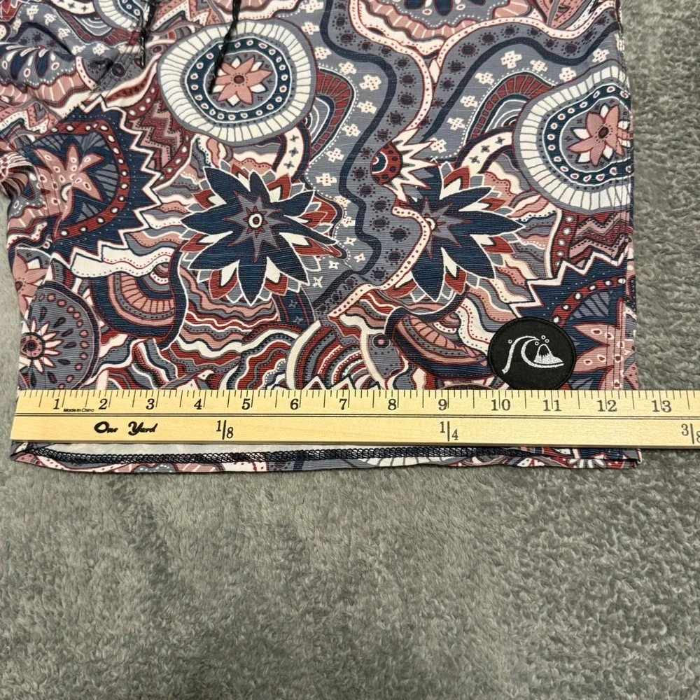 Quiksilver‎ Highline Board Shorts Mens 38 Repreve Stretch Mandala Print Blue
